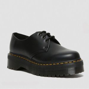 Dr. Martens 1461 Smooth Leather Platforms, Black Size 9